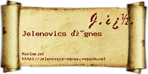 Jelenovics Ágnes névjegykártya